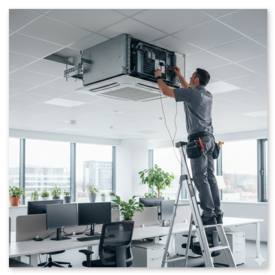 Einbau durch Service-Techniker mit Werkzeug