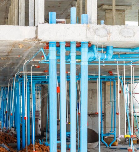 Wasserbehandler von außen am Hauswasserrohr montiert